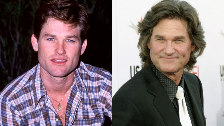 Kurt Russell '70s, left, and 2000s, right