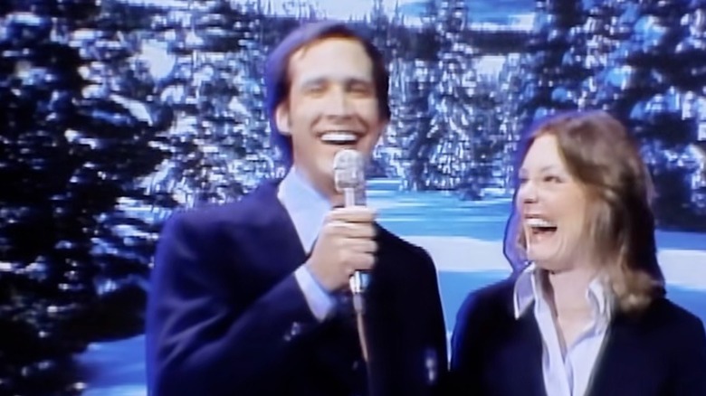 Chevy Chase and Jane Curtin in The Claudine Longet Invitational sketch