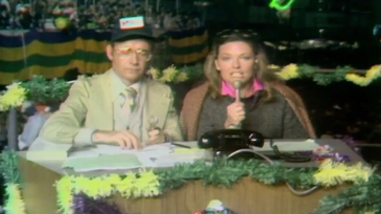 Buck Henry and Jane Curtin in SNL Mardi Gras special
