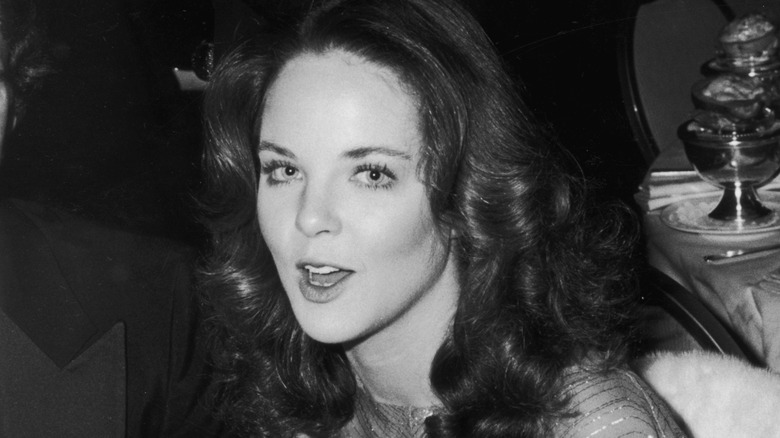 A black and white photo of Little House's Melissa Sue Anderson