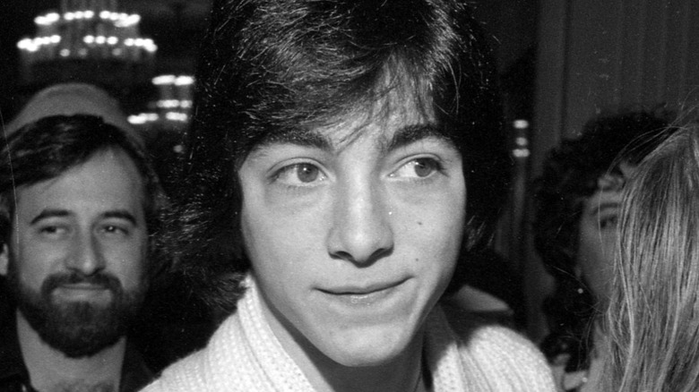 A black and white photo of Happy Days' Scott Baio