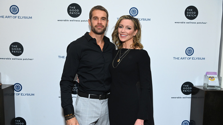 Katie Cassidy and Stephen Huszar smiling