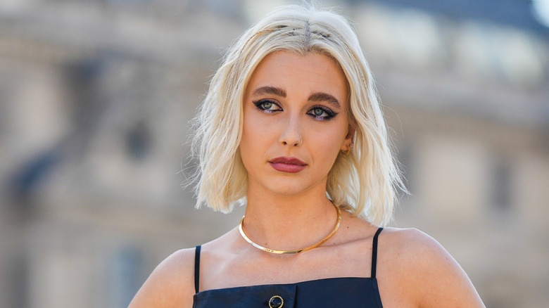 Emma Chamberlain platinum bob