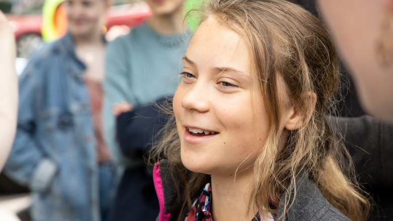 Greta Thunberg talking