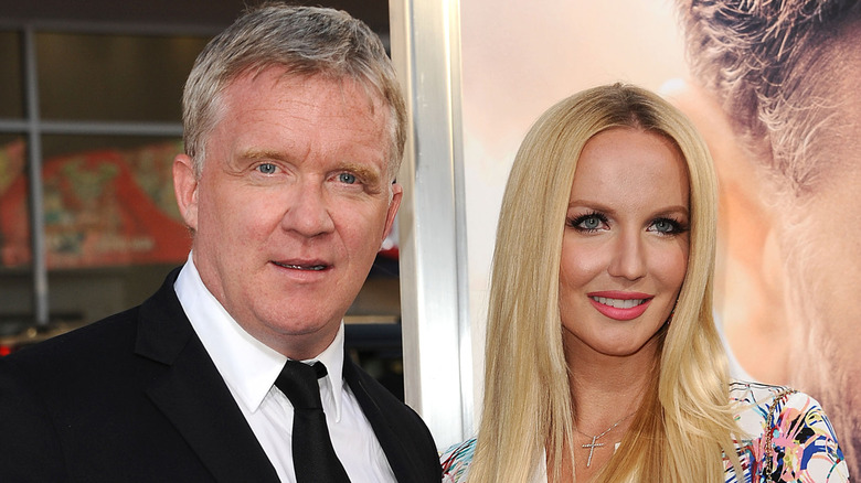 Anthony Michael Hall and Lucia Oskerova at "The Water Diviner" premiere