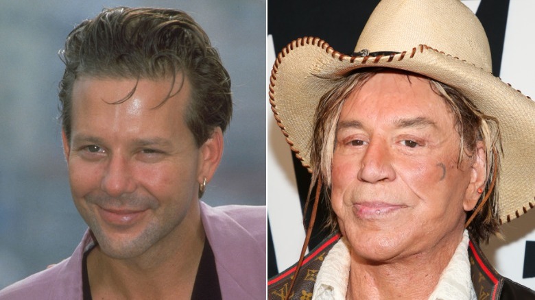 Mickey Rourke then and now