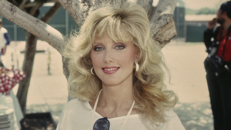 Morgan Fairchild poses in 1982