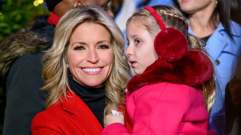Ainsley Earhardt and her daughter at a Christmas event