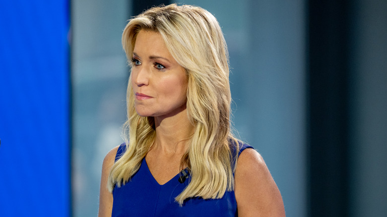 Fox & Friends host Ainsley Earhardt in a blue dress