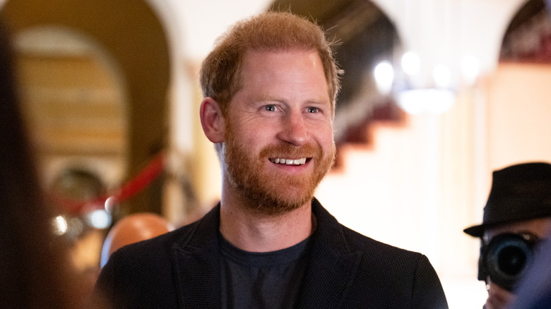 Prince Harry looking concerned
