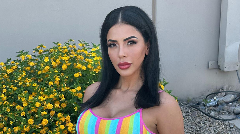 Jasmine Pineda rainbow dress