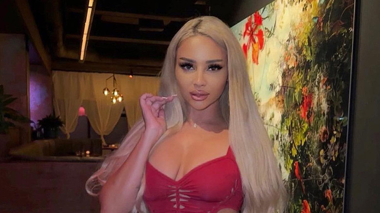 Sophie Sierra red dress blond hair