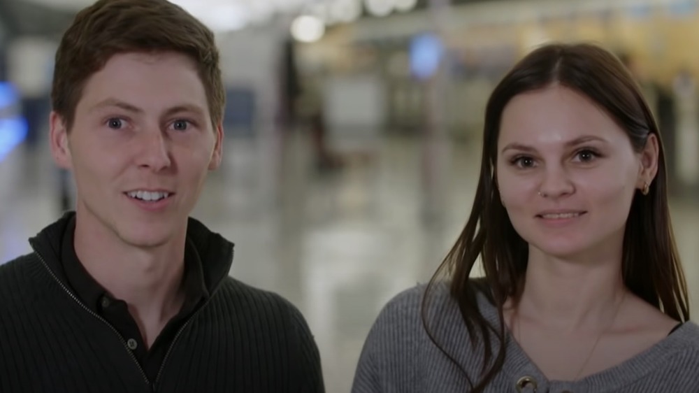 Brandon Gibbs and Julia Trubkina speaking during an interview