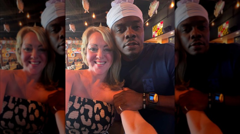 Melanie Bowers and Devar Walters selfie