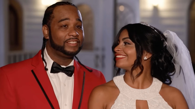 Robert Springs and Anny Francisco during their wedding