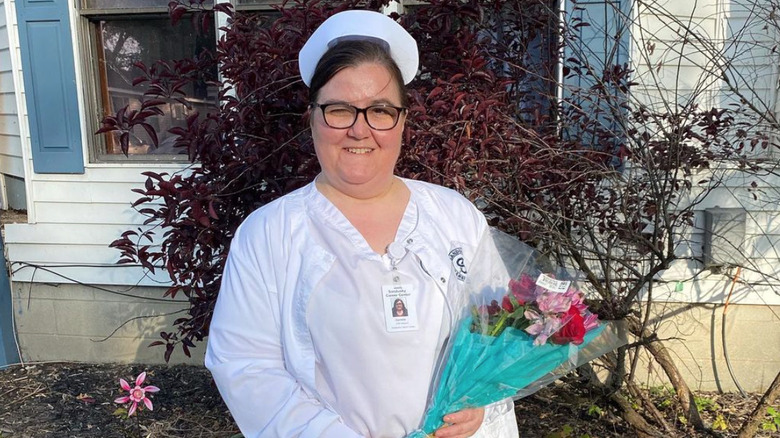 Danielle Jbali after her nurse capping ceremony
