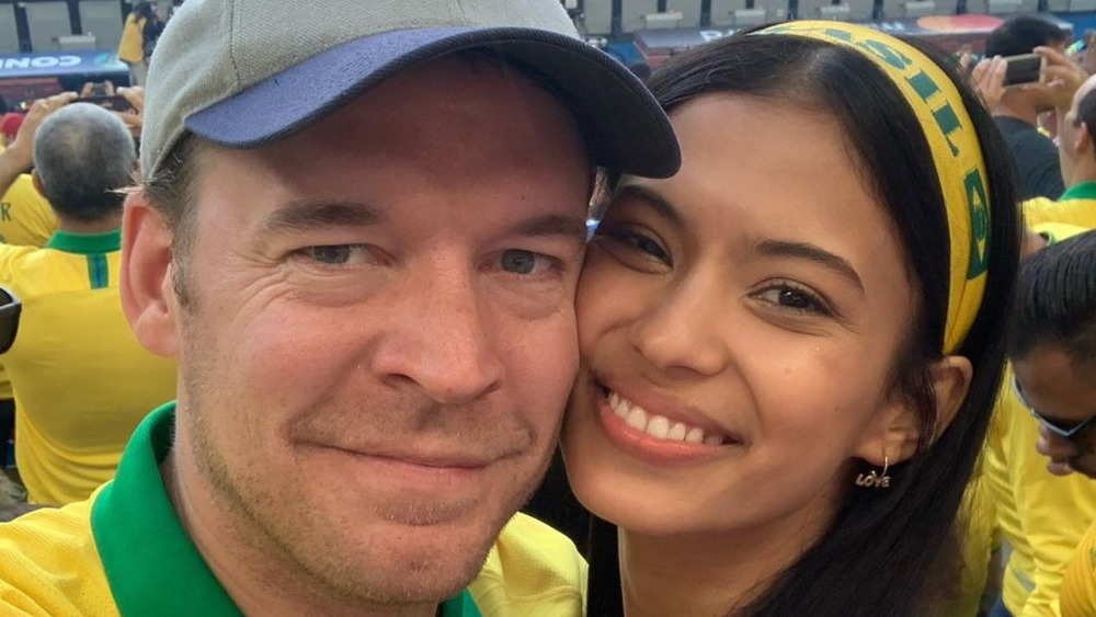 Michael and Juliana take a selfie at Brazil's Estadio Maracaná