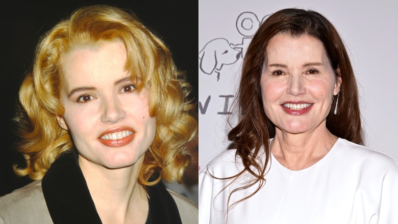 Geena Davis in 1992; Geena Davis in 2025