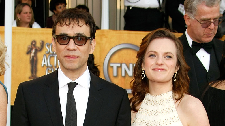 Elisabeth Moss and Fred Armisen at event