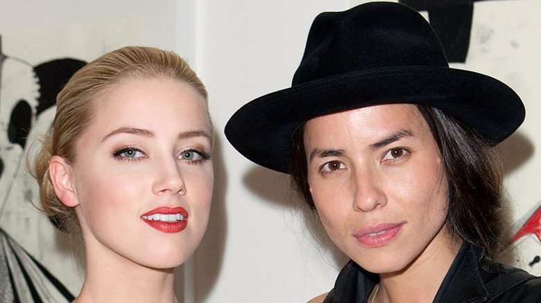 Amber Heard and Tasya van Ree posing together