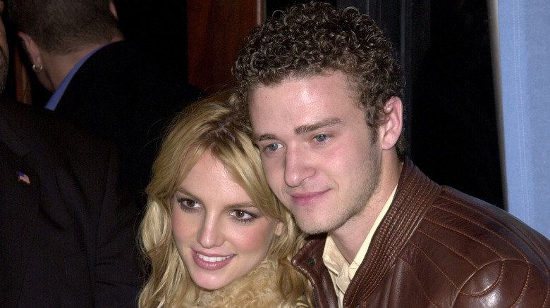 Britney Spears and Justin Timberlake smiling