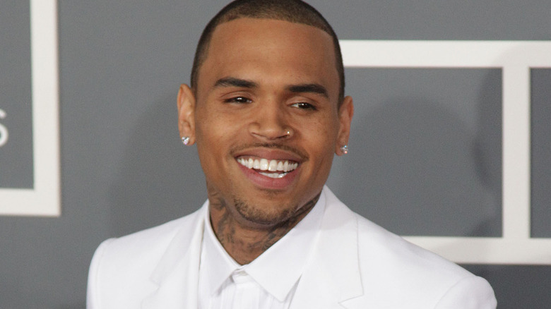 Chris Brown smiling