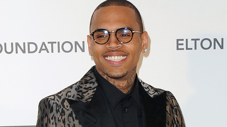 Chris Brown smiling