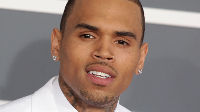 Chris Brown posing