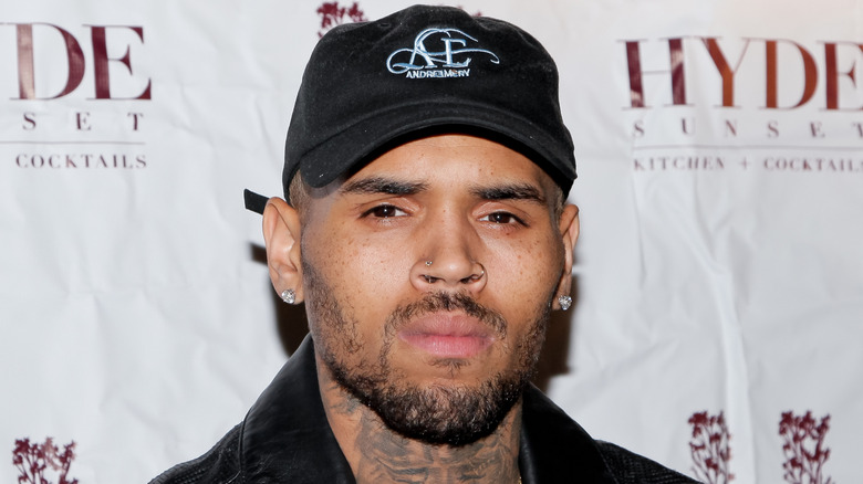 Chris Brown posing