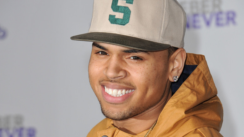 Chris Brown smiling