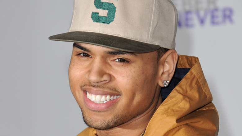 Chris Brown smiling