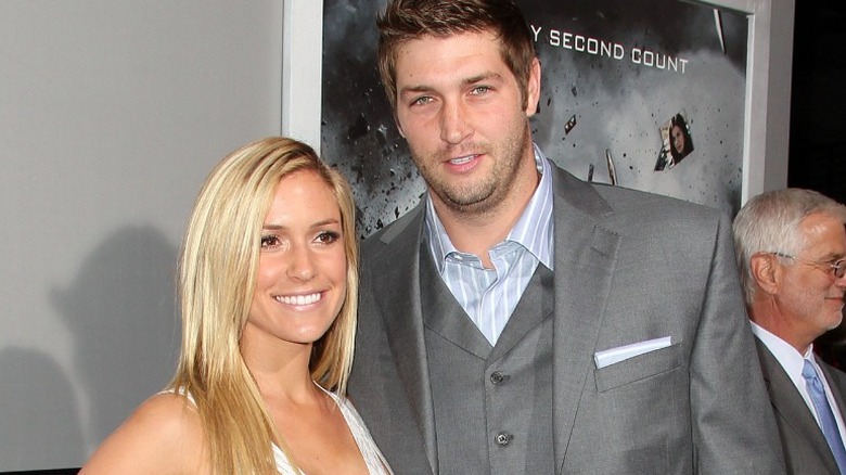 Kristin Cavallari and Jay Cutler, both posing