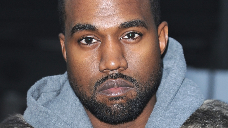 Ye West wearing a fur coat