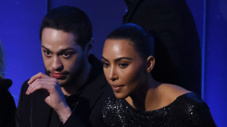 Kim Kardashian and Pete Davidson at an event 