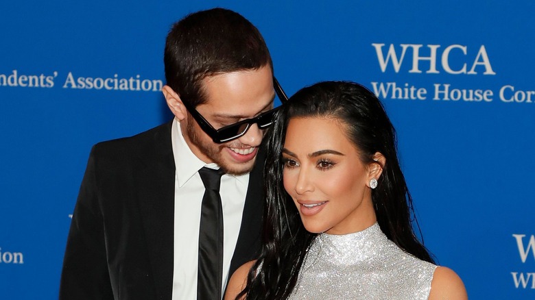 Kim Kardashian and Pete Davidson at an event 