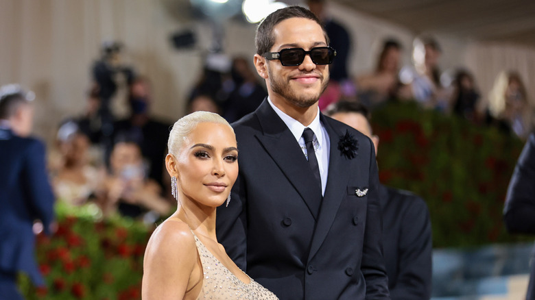 Kim Kardashian and Pete Davidson at an event 