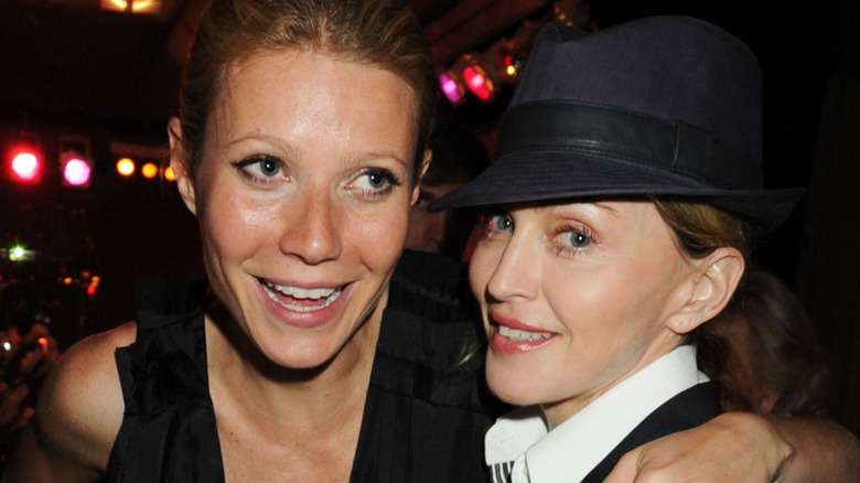 Gwyneth Paltrow and Madonna posing together