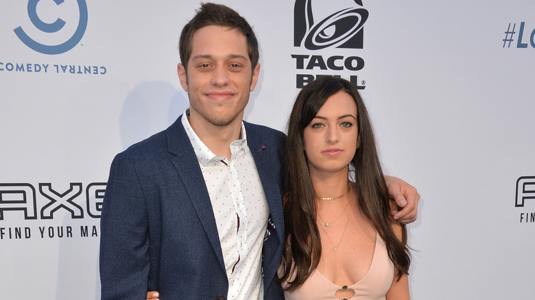Cazzie David and Pete Davidson on a red carpet