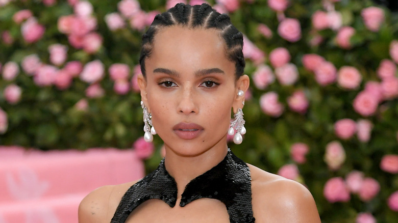 Zoë Kravitz posing for photos