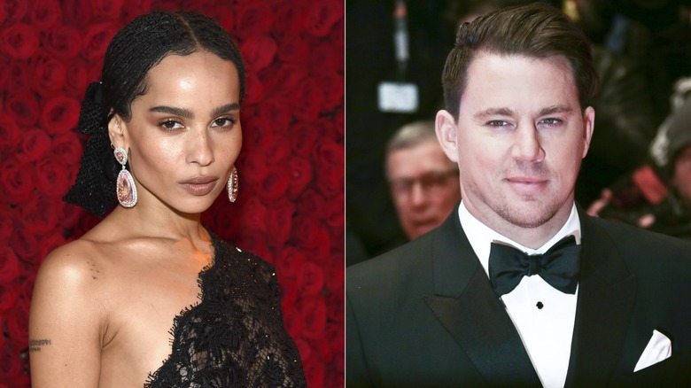 Zoë Kravitz posing, Channing Tatum posing