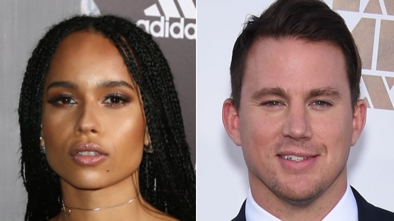Zoë Kravitz and Channing Tatum posing for photos