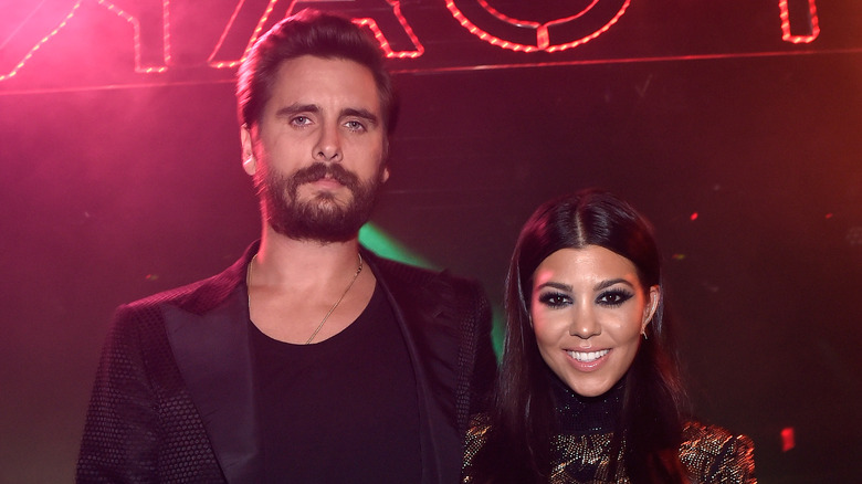 Scott Disick and Kourtney Kardashian pose together