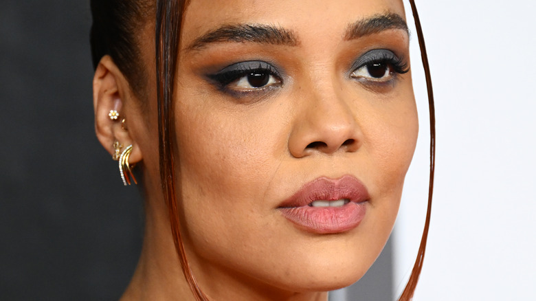 Tessa Thompson posing red carpet