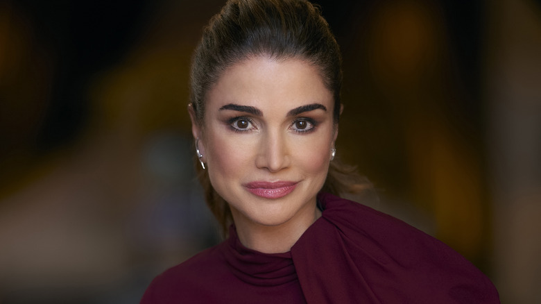 Queen Rania of Jordan posing