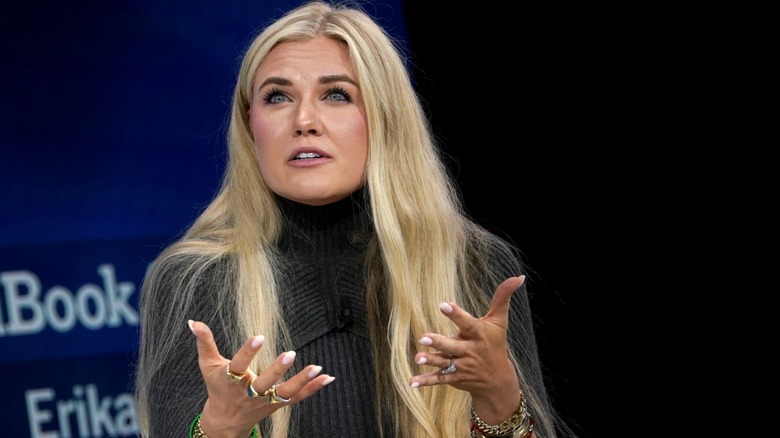 Erika Kirk speaking onstage