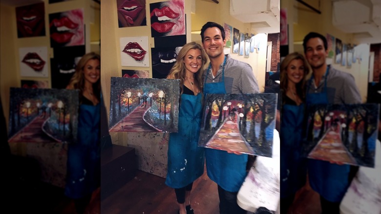 Erika Kirk and Cabot Phillips at a painting class.
