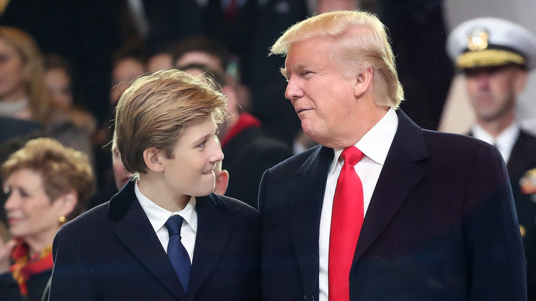 Barron Trump, Donald Trump talking