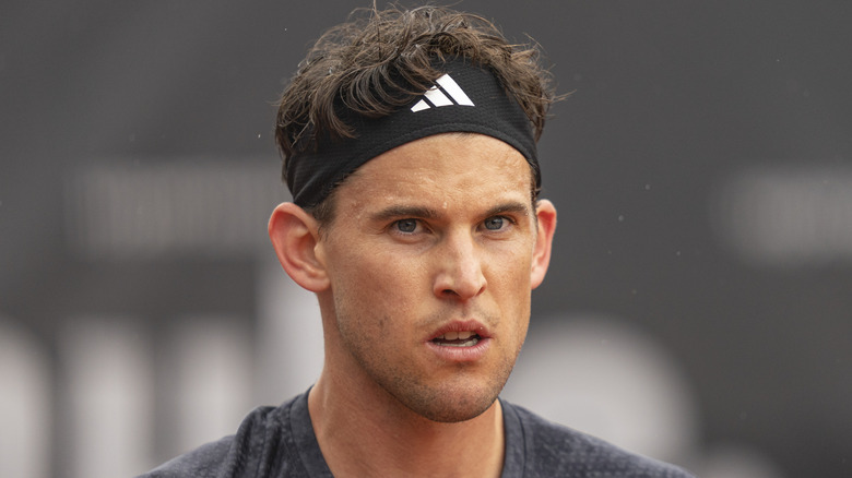 Dominic Thiem on the tennis court 