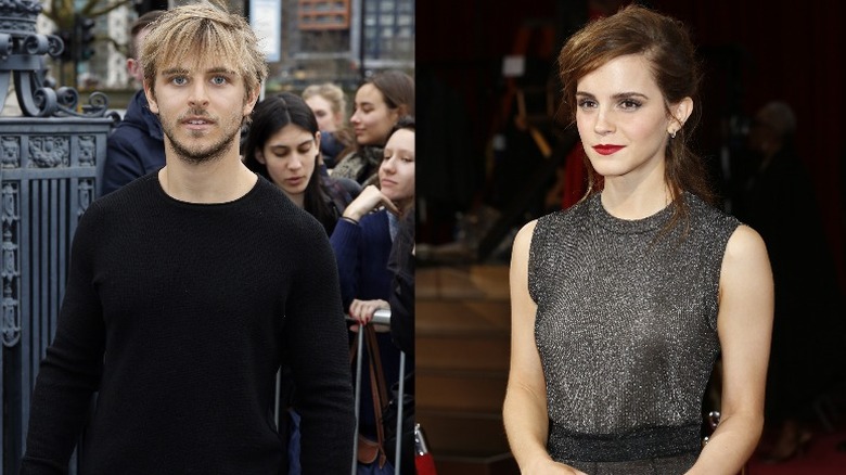 Brandon Green posing, Emma Watson posing 
