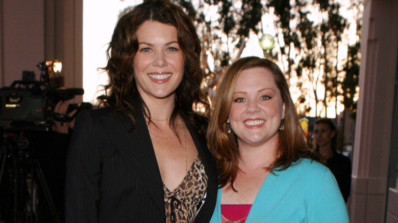 Lauren Graham and Melissa McCarthy smiling